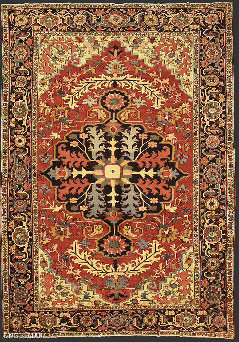 Antique Persian Heriz Serapi Carpet n°:25520200